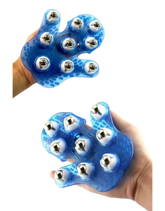 ® 9 Bilyeli El Şeklinde Omuz Bacak Masaj Aleti Masaj Eldiveni Giyilebilir Plastik Vücut Sıkılaştırıcı