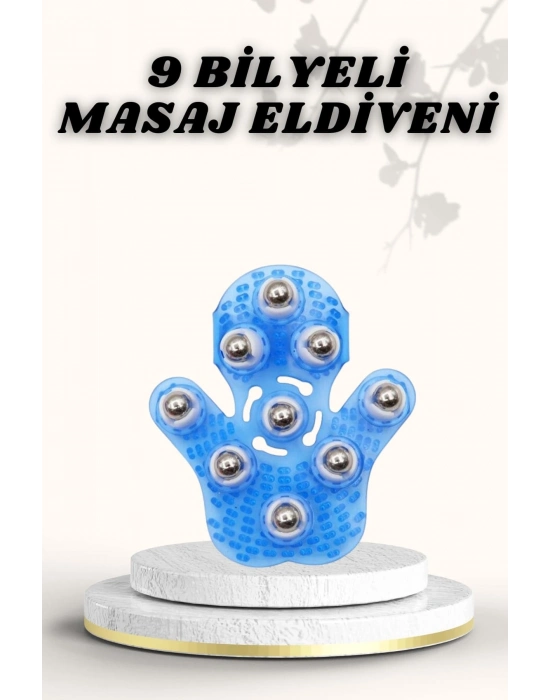 9 Bilyeli Masaj Eldiveni Giyilebilir Plastik Vücut Sıkılaştırıcı