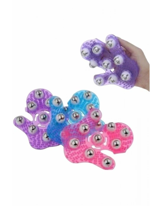 ® 9 Bilyeli Masaj Eldiveni Tüm Vücut Masajına Uygun Kafa Masaj Aleti