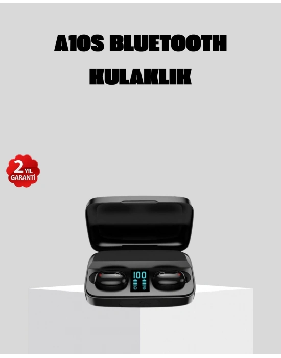 ® A10s Kablosuz Bluetooth Kulaklık – 1800mAh Powerbank, Otomatik Eşleşme, iOS/Android Uyumlu