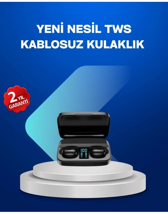 ® A10s TWS Bluetooth 5.0 Kablosuz Kulaklık 1800 mAh Şarj Kutulu