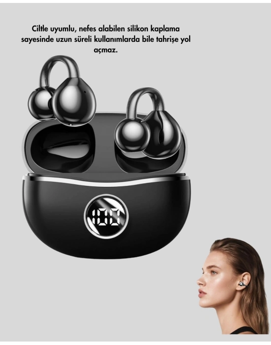 ® Açık Kulak Tasarımlı Bluetooth 5.4 Kablosuz Kulaklık – Uzun Pil Ömrü