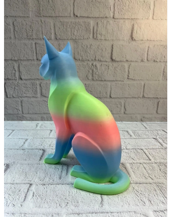 ® Açık Rainbow Kedi Biblo Modern Salon ve Raf Dekoru