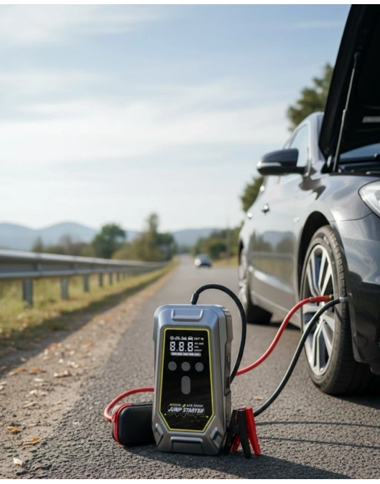 ® Acil Durum LED Işıklı Akü Takviye ve Hava Kompresörü