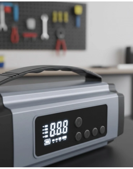 ® Acil Durumlar İçin Çok Fonksiyonlu Araç Akü Takviyesi Hava Kompresörü ve Güç Kaynağı