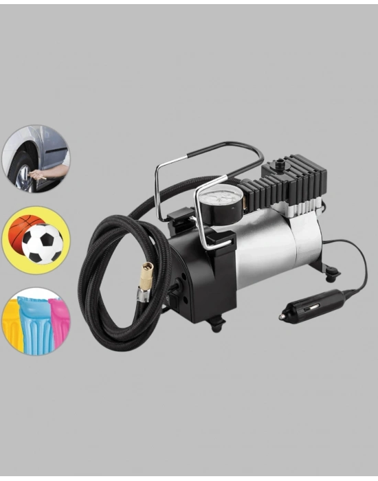 ® Ağır Hizmet Tipi Oto Kompresör 140 PSI Manometreli