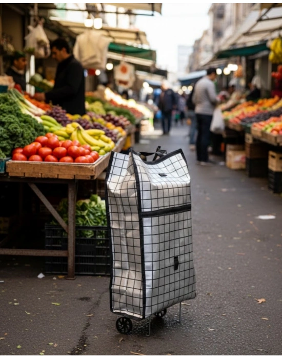 ® Ağır Yük Taşımaya Uygun Tekerlekli Market ve Pazar Çantası