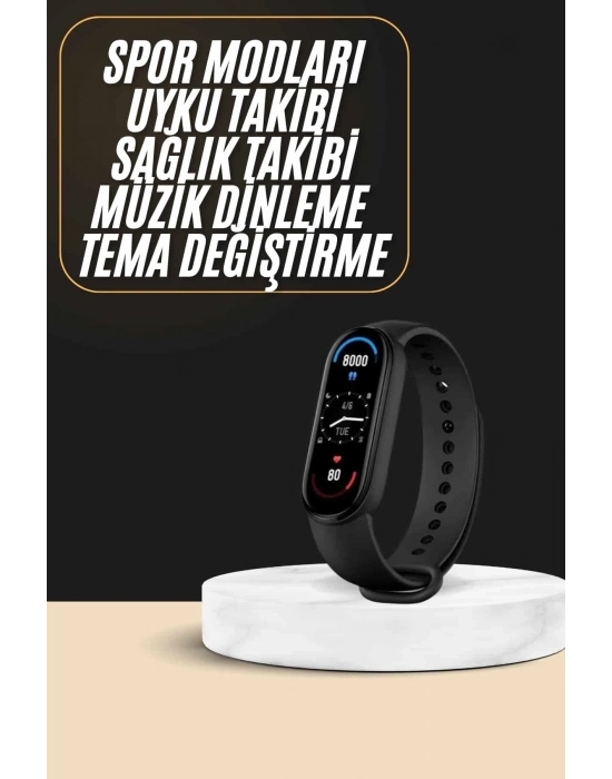 ® Akıllı Bileklik Android ve İOS Uyumlu Bildirim ve Çağrı Görme Spor Takibi