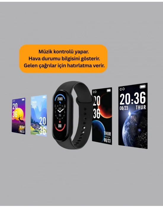 ® Akıllı Bileklik – Kalp Atışı, Uyku, Adımsayar ve Bildirim Takibi