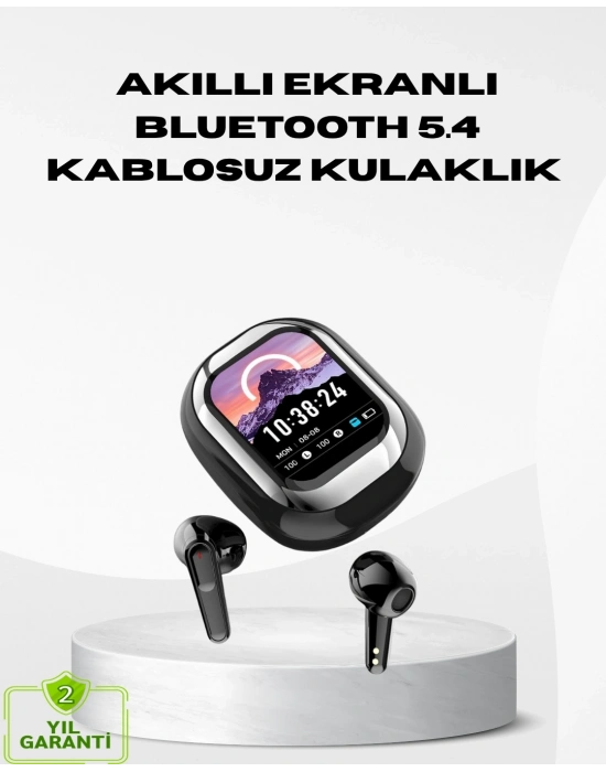 ® Akıllı Ekranlı Kablosuz Kulaklık – Gürültü Engelleme ve HD Ses Deneyimi