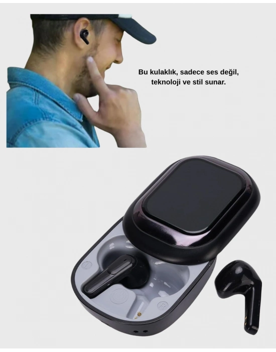 ® Akıllı Ekranlı Kablosuz Kulaklık – Gürültü Engelleme ve HD Ses Deneyimi