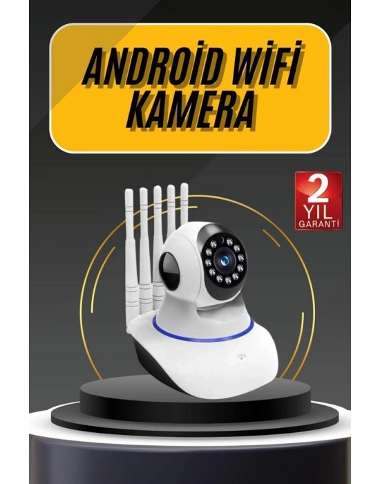 ® Akıllı Gece Görüşlü Sensörlü Wifi Kamera Telefondan Takip Edilebilir