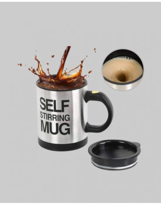 ® Akıllı Kendi Kendini Karıştıran Termal Kupa – Paslanmaz Çelik