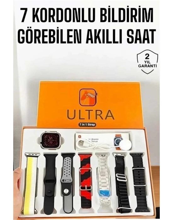 ® Akıllı Saat 7 Farklı Kordonlu Arama Cevaplayan Bildirim GPS Özelliği