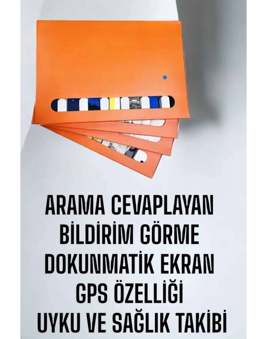 ® Akıllı Saat 7 Kordonlu Bildirim Görebilen Metal Kordon GPS Özelliği