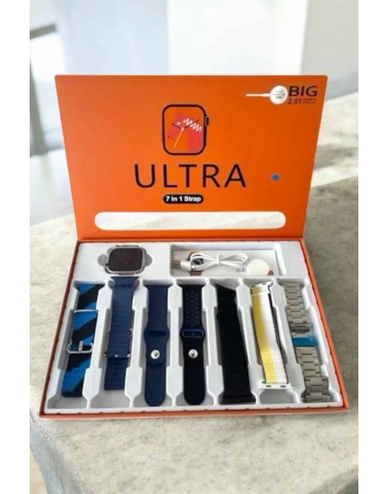 ® Akıllı Saat 7 Kordonlu Bildirim Görebilen Metal Kordon GPS Özelliği