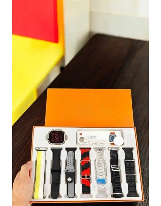 ® Akıllı Saat 7 Kordonlu Bildirim Görebilen Metal Kordon GPS Özelliği