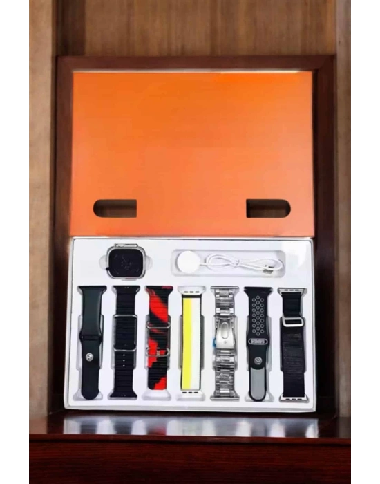 ® Akıllı Saat 7 Kordonlu Bildirim Görebilen Metal Kordon GPS Özelliği