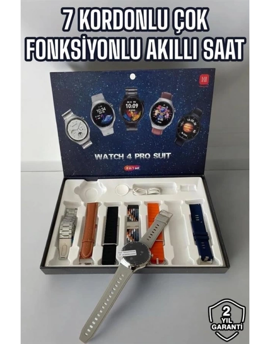 ® Akıllı Saat 7 Kordonlu Yeni Nesil Arama Cevaplayan Çok Fonksiyonlu