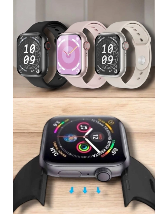 ® Akıllı Saat Adım Sayar, Kalp Atışı İzleme Dokunmatik Bluetooth Bağlantılı