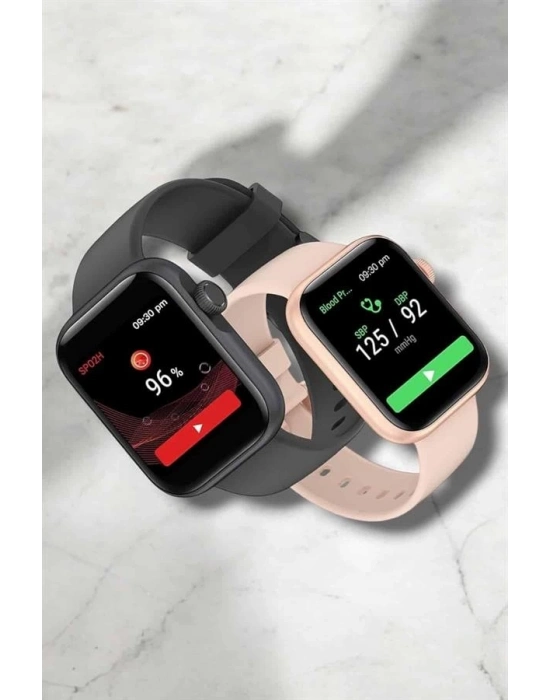 ® Akıllı Saat Adım Sayar, Kalp Atışı İzleme Dokunmatik Bluetooth Bağlantılı