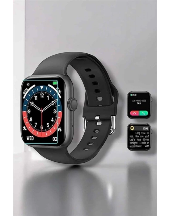 ® Akıllı Saat Adım Sayar, Kalp Atışı İzleme Dokunmatik Bluetooth Bağlantılı