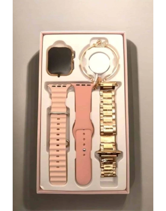 ® Akıllı Saat Amoled Ekran 3 Kordonlu Aksesuar Hediyeli Sesli Görüşme