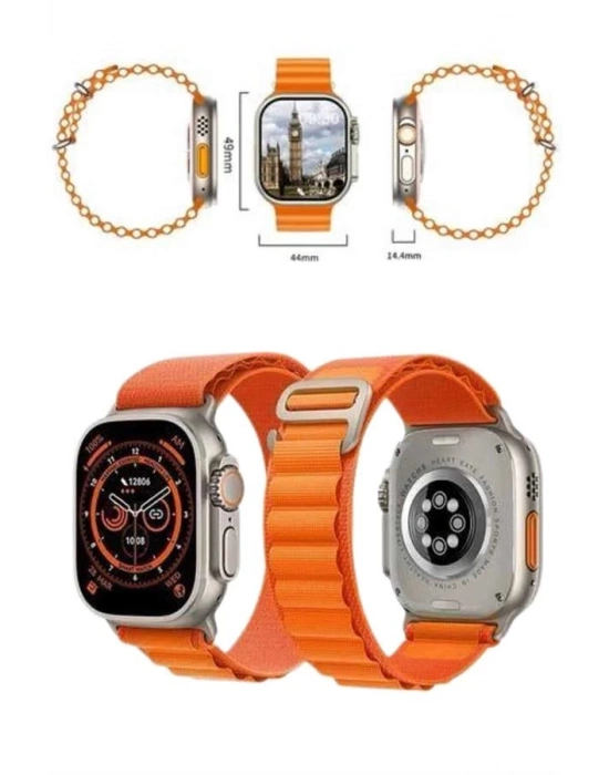 ® Akıllı Saat Amoled Ekran Bluetooth Bağlantılı Özel Tasarım Unısex