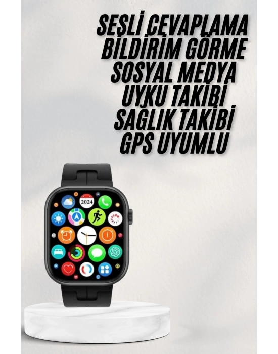 ® Akıllı Saat Android ve İOS Uyumlu Plastik Kordon Yeni Nesil