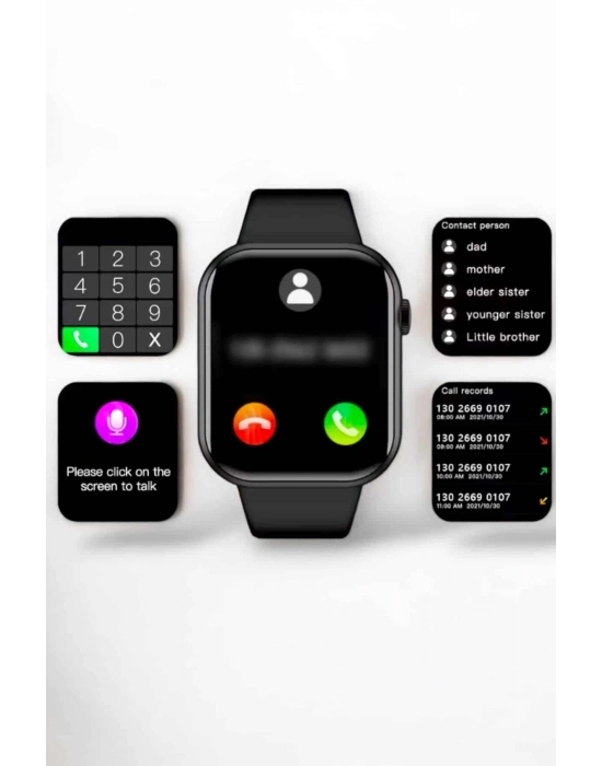 ® Akıllı Saat Arama Cevaplayan Dokunmatik Ekran Bleutooth Bağlantılı