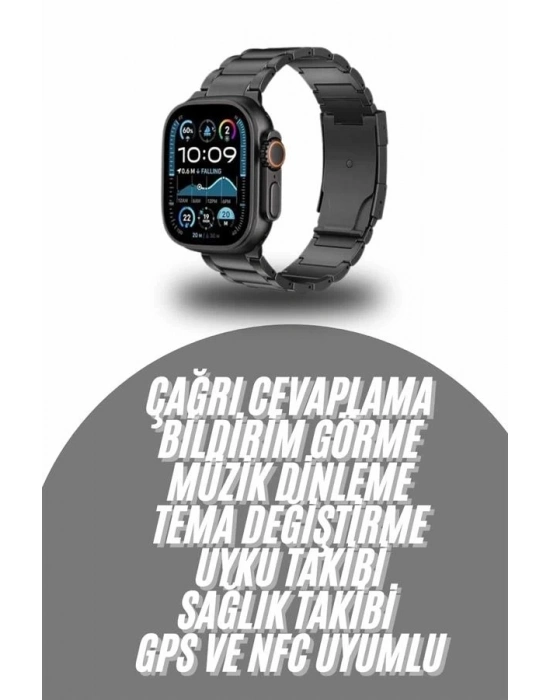 ® Akıllı Saat Arama Konuşma GPS ve NFC Özelliği 3 Kordonlu Amoled Ekran
