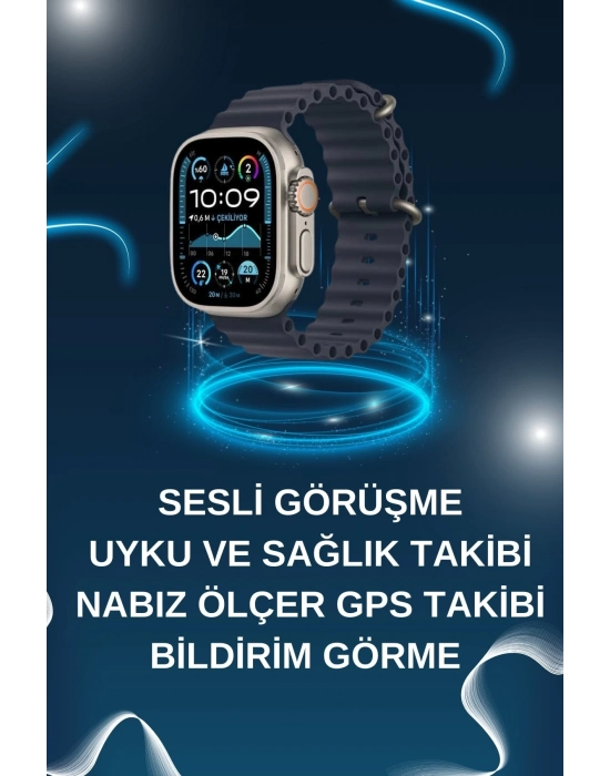 Akıllı Saat Bluetooth Bağlantılı NFC ve GPS Uyumlu Nabız Ölçer Sesli Görüşme