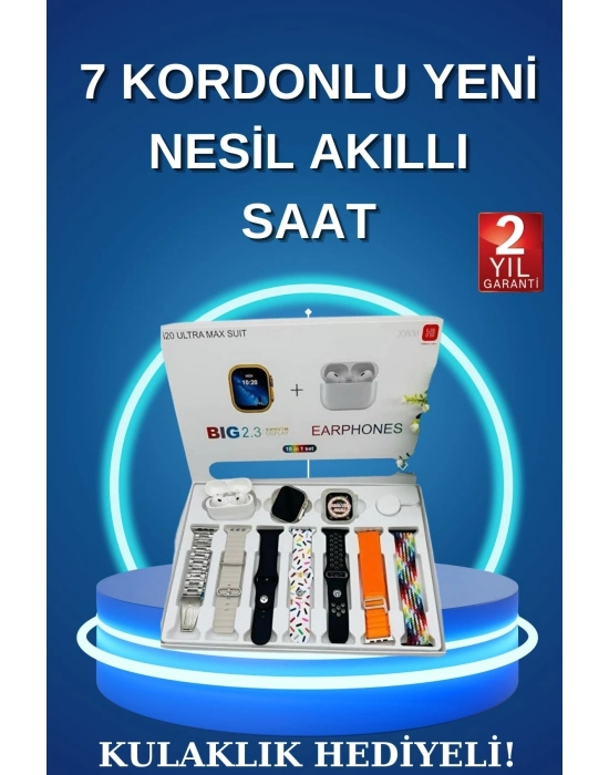 Akıllı Saat Bluetooth Kulaklık Adımsayar Sağlık Takibi Çağrı Cevaplama