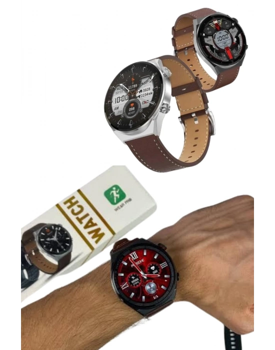 ® Akıllı Saat Çelik Kordon Çağrı Cevaplama Amoled Ekran Titreşimli Uyku ve Sağlık Takibi