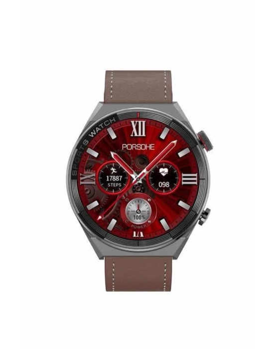 ® Akıllı Saat Çelik Kordon Çağrı Cevaplama Amoled Ekran Titreşimli Uyku ve Sağlık Takibi