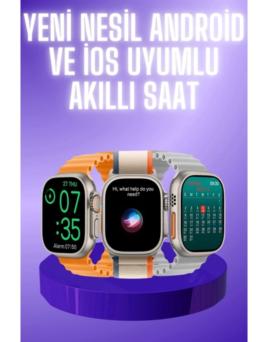 ® Akıllı Saat Çok Fonksiyonlu Unısex Sosyal Medya Girişli Bluetooth Bağlantılı