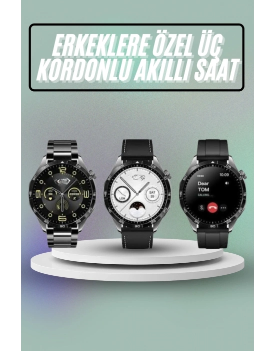 ® Akıllı Saat Ios Ve Android Tüm Telefonlara Uyumlu Çok Fonksiyonlu Amoled Ekran