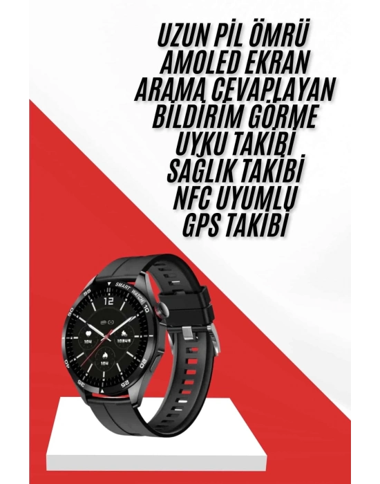 ® Akıllı Saat Ios Ve Android Tüm Telefonlara Uyumlu Çok Fonksiyonlu Amoled Ekran