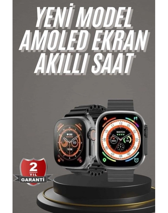 ® Akıllı Saat Kordon Hediyeli Güçlü Batarya Kapasiteli Titreşimli Bildirim Görme Unisex