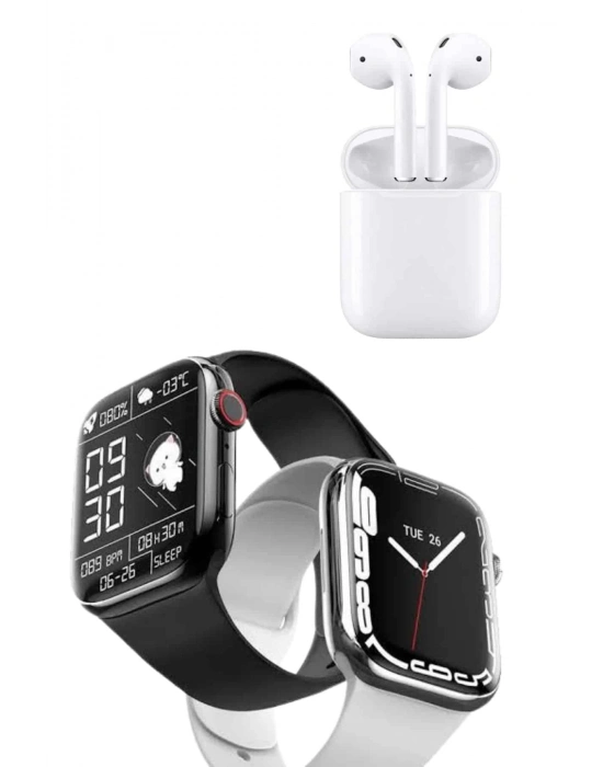 ® Akıllı Saat Kulaklık Hediyeli Uyku ve Sağlık Takibi Yapabilen Uzun Ömürlü