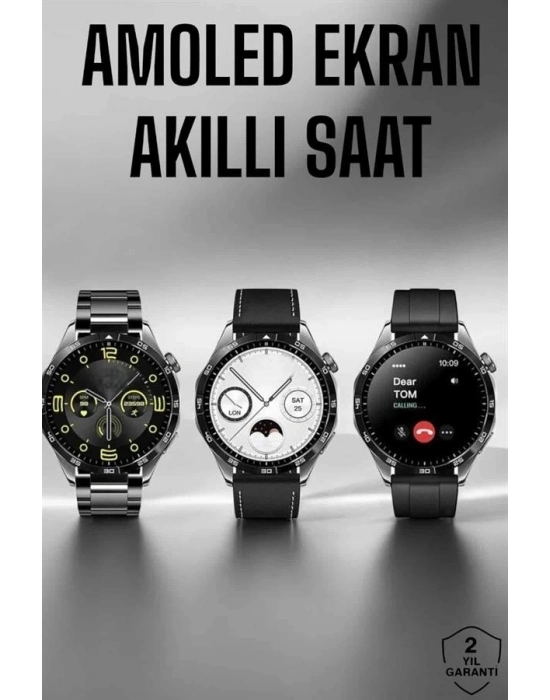 ® Akıllı Saat Metal Kordonlu GPS ve NFC Uyumlu Arama Cevaplayan