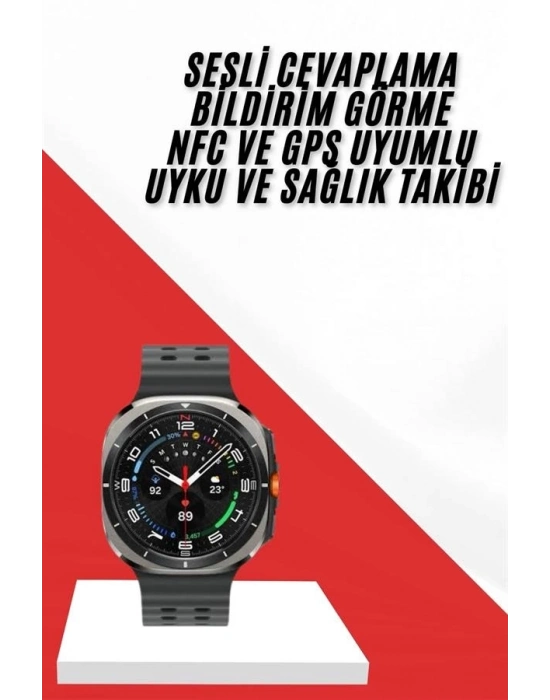 ® Akıllı Saat Müzik Dinleme Nabız Ölçer NFC ve GPS Uyumlu Sesli Asistan