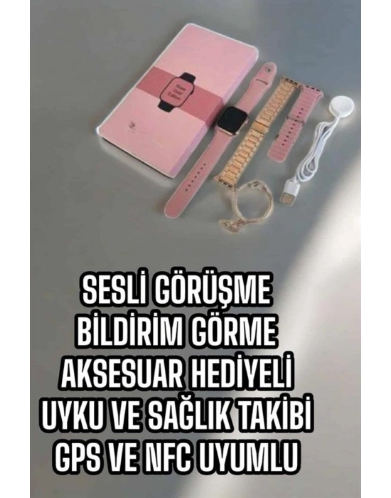 ® Akıllı Saat Sesli Görüşme Bildirim Görme Uyku ve Sağlık Takibi
