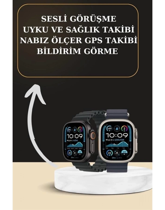 ® Akıllı Saat Sesli Görüşme Titreşimli GPS Bağlantısı Müzik Dinleme Sosyal Medya Bildirimleri