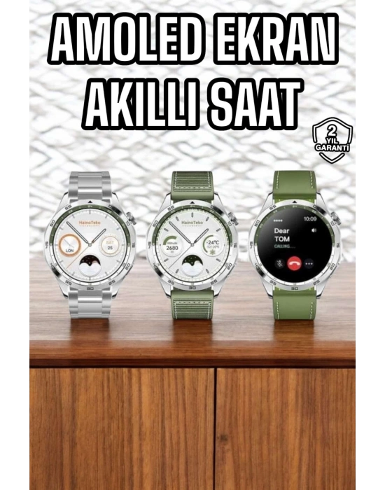 ® Akıllı Saat Sesli Görüşme Titreşimli Nabız Sensörlü Spor Modları