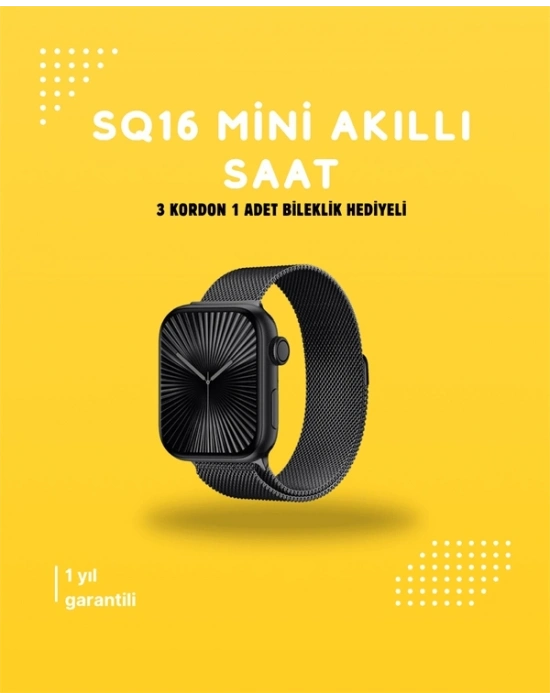 ® Akıllı Saat SQ-16 Mini Series 10 | Unisex Tasarım, Sağlık ve Spor Takibi
