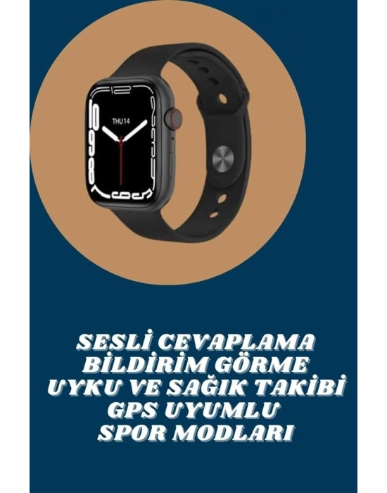 ® Akıllı Saat Tema Değiştirme Uyku ve Sağlık Takibi Sesli Asistan Bildirim Görme