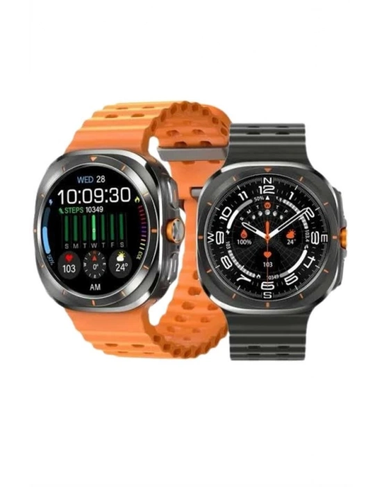 ® Akıllı Saat Unısex Zarif Görünümlü Titanyum Kasa Amoled Ekran Müzik Dinleme