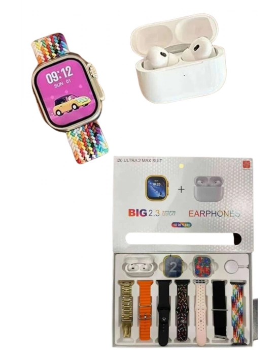 ® Akıllı Saat ve Air Pro Kulaklık 7 Kordonlu Çok Fonksiyonlu İkili Set