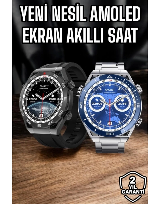 ® Akıllı Saat Yeni Nesil 2024 Model Metal Kordonlu Bluetooth Bağlantılı